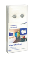 Legamaster glassboard magnet small silver 6pcs