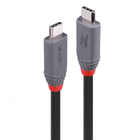Lindy 36956 USB Kabel 0,8 m USB4 Gen 3x2 USB C Schwarz