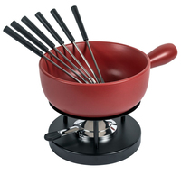 KUHN RIKON Käsefondue Set Classic rot Ø 23 cm