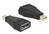 DeLOCK 65238 cambiador de género para cable mini Displayport 1.2 Displayport Negro