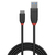 Lindy 0.5m USB 3.2 Type A to C Cable, 10Gbps, Black Line