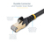 StarTech.com 10m CAT6a Ethernet Cable - 10 Gigabit Shielded Snagless RJ45 100W PoE Patch Cord - 10GbE STP Network Cable w/Strain Relief - Black Fluke Tested/Wiring is UL Certifi...