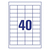 Avery LR3657-10 printeretiket Wit Zelfklevend printerlabel