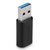 Lindy 41904 tussenstuk voor kabels USB 3.2 Type A USB 3.2 Type C Zwart