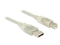 USB Kabel Delock A -> B St/St 1.50m transparent