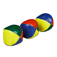 Relaxdays Jonglierbälle 3er Set, Profis & Anfänger, Juggling Balls weich, Kinder & Erwachsene, Jonglierset, Ø 6 cm, bunt