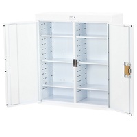 Double Door Steel Pharmacy Cabinet - 800 x 300 x 900mm