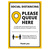 Please Queue Here A2 Poster - Retail & Commercial - Multipack - Pack of 10 Posters