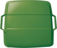 Otto Graf GmbH Pokrywa PP zielony szer. 485 x gł. 510 mm kosz na odpady 90 l GRAF