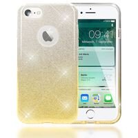 NALIA Custodia in Silicone compatibile con iPhone 7, Glitter Copertura Protezione Sottile Cellulare, Slim Cover Case Protettiva Scintillio Smartphone Telefono Bumper - Argento /...