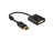 Adapter Displayport 1.2 Stecker an DVI Buchse, 4K Aktiv, schwarz, 0,2m, Delock® [62599]