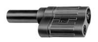 Sicherheits-Abzweigadapter mit Arretierung, Ø 6 mm Stecker auf 2 x Ø 4 mm Sicher