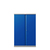 Phoenix Aktenschrank SCL1491GBK aus Stahl mit 2 Türen und 3 Regalen, grauer Korpus und blaue Türen mit Schlüsselschloss