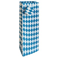 Flaschentragetasche Bayerraute, 37x12x8cm, blau/weiß 1504-2600