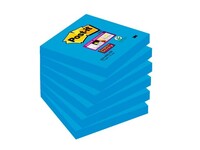 Post-it® Super Sticky Notes, 76 x 76 mm, Blauw (pak 6 x 90 vel)