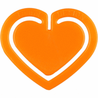 Büroklammern Herzklip 30mm VE=1000 Stück orange