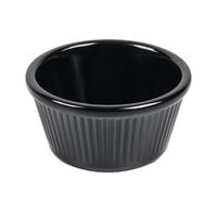 Pack of 12 Kristallon Melamine Fluted Ramekins Black 70mm