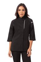 Chef Works Cool Vent Verona Women's Chefs Jacket - Single Breasted in Black - XS