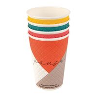 Huhtamaki Pause Coffee Cups Double Wall - Disposable - 455ml / 22oz x 620
