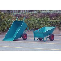 Twin wheeled bulk barrows