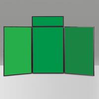 Lightweight table top display system, portrait - green