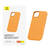 Phone Case for iPhone 15 Baseus Fauxther Series (Orange)