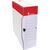 Archiválódoboz, A4, 100 mm, karton, VICTORIA OFFICE, piros-fehér