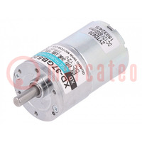 Motor: DC; with gearbox; 12VDC; 2.19A; Shaft: D spring; 45rpm; 100: 1