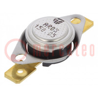 Sensor: thermostat; SPST-NC; 150°C; 16A; 250VAC; connectors 6,3mm