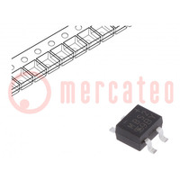 Ponte raddrizzatore: monofase; 200V; If: 0,8A; Ifsm: 35A; MBS; SMT