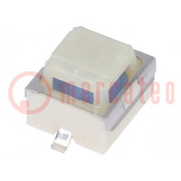 Microswitch TACT; SPST; Pos: 2; 0.05A/12VDC; SMT; 2.9N; 5mm; square