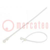 Cable tie; with a hole for screw mounting; L: 220mm; W: 4.8mm
