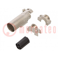 Connector: HDC; module,contact insert; male; PIN: 4; w/o contacts