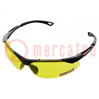 Veiligheidsbril; Lens: geel; Bestendigheid tegen: UV-straling