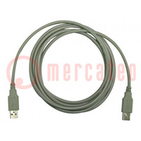 Cordon USB; USB A x2; Long: 1,8m; gris; GDM-8255A