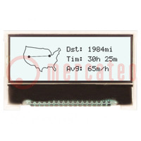 Display: LCD; graphical; 128x32; COG,FSTN Positive; white; LED