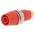 Socket; 4mm banana; 32A; 1kV; red; gold-plated; screw; insulated