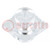 Lentille LED; carré; plexiglass PMMA; transparent; 152÷174°