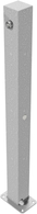 Modellbeispiel: Absperrpfosten -Bollard- 70 x 70 mm, mit Dreikantverschluss (Art. 470un)