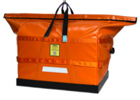 240 Litre V-Flap Lifting Bag - hard tray-purple wear sleeves - BLACK