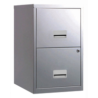 Filing Cube Cab Steel 2 Drawers A4 Slv