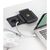 Anwendungsbild zu EVOline Square 80 Schuko con USB-Charger + QI-Charger, acciaio inox