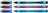 Kugelschreiber Slider Memo XB, Kappenmodell, 3er Etui (schwarz, rot, blau)