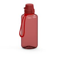 Artikelbild Drink bottle "School" clear-transparent incl. strap, 1.0 l, translucent-red/red