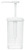 Dosierspender eckig; 1.45l, 17x17x30 cm (LxBxH); weiß/transparent