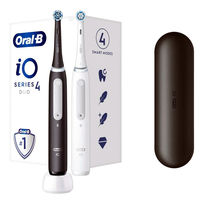 Oral-B iO Series 4 Duo Adulto Cepillo dental vibratorio Negro, Blanco