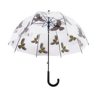 Esschert Design TP274 Regenschirm Mehrfarbig, Transparent Kunststoff Polyamid, Polyester Volle Größe