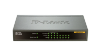D-Link DES-1008PA łącza sieciowe Nie zarządzany Fast Ethernet (10/100) Obsługa PoE Czarny