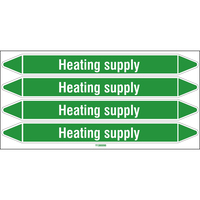 Brady HEATING SUPPLY 250X26CARD-T1-P03 etichetta autoadesiva Rettangolo Permanente Verde, Bianco