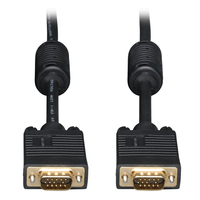 Tripp Lite P502-100 Cable Coaxial VGA de Alta Resolución RGB (HD15 M/M), 30.48 m [100 pies]